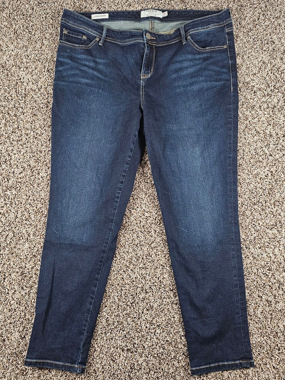 Torrid Denim Womens Sz 22R Luxe Skinny Medium Wash Blue Jeans